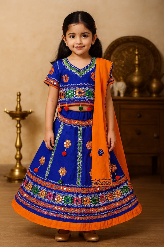 Girl's Cotton Ghaghra Choli, Leghnga Choli, Chania Choli 144b