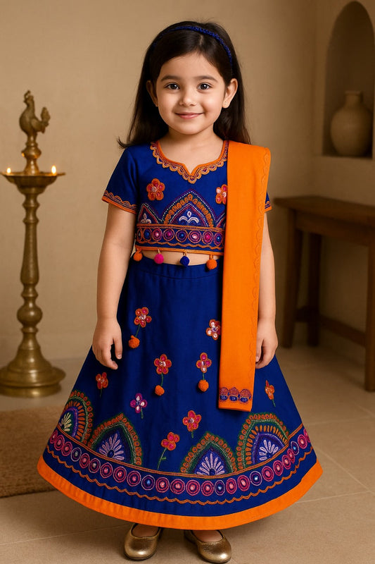 Girls Heavy Beads Work Ghaghara Choli
