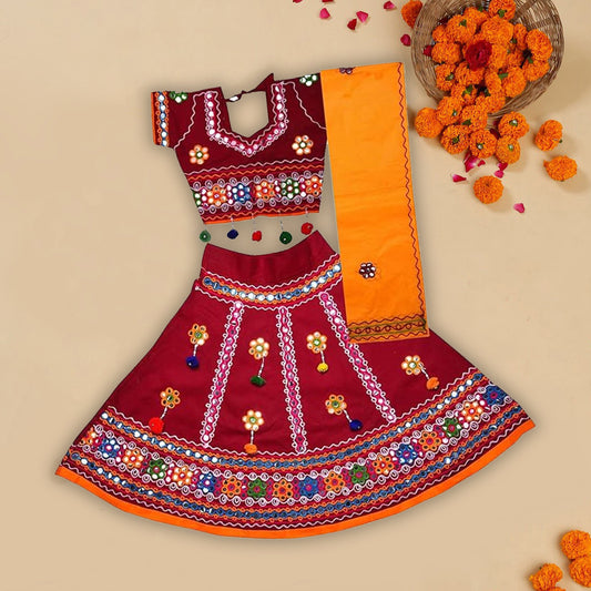Girl's Cotton Ghaghra Choli, Leghnga Choli, Chania Choli 144m